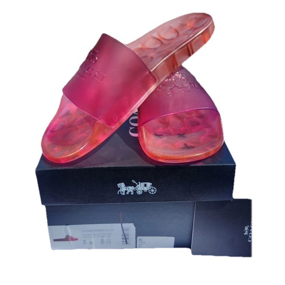 Coach Pink Jelly Slide Sandals